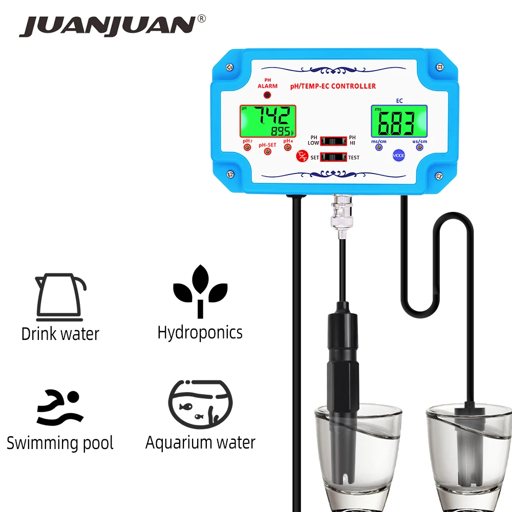 Water Quality Controller EC TEMP Meter for Aquaculture Pool