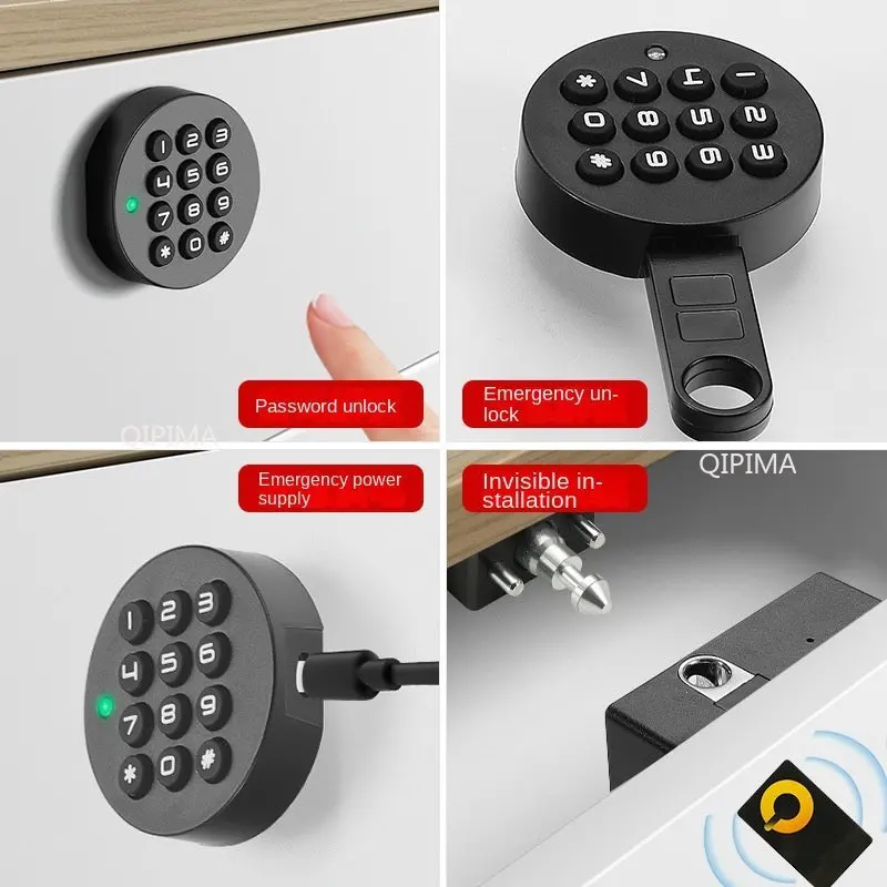

Cabinet Lock Digital Smart Door Lock NFC Card for Drawer Wardrobe Hardware Intelligent Electronic Locks Invisible Sensor
