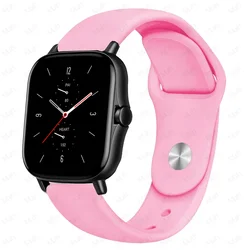 Silicone Replacement Watch Strap - 20mm/22mm Band - 22mm watch band (Soft pink - 15)