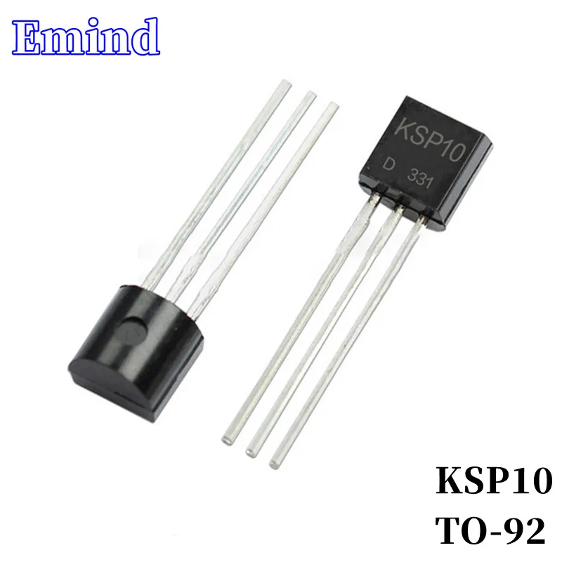 

300/500/1000/2000/3000Pcs KSP10 DIP Transistor TO-92 NPN Type 25V/100mA Bipolar Amplifier Transistor