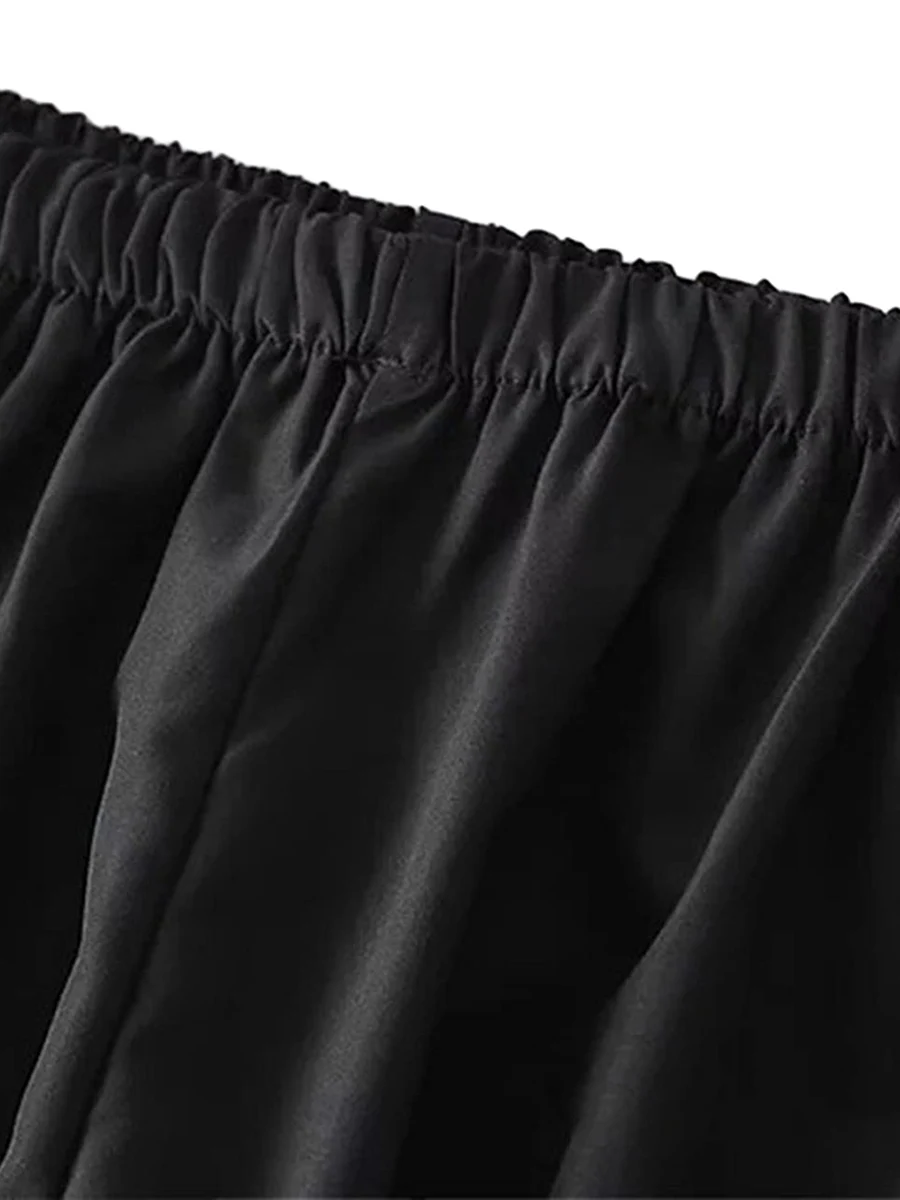 

Women Casual Cargo Pants Sweatpants Elastic Waist Wide Leg Pants Baggy Cargo Parachute Pants Jogger Streetwear