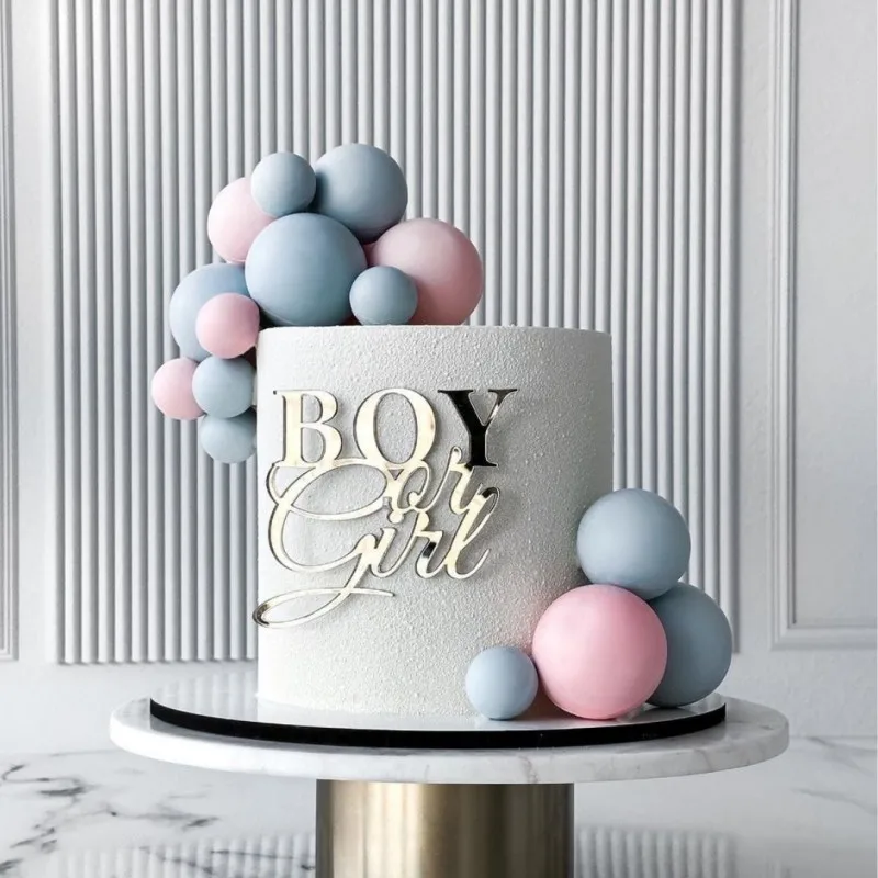 Ragazzo O Ragazza Happy Birthday Cake Topper Gold Happy Birthday Girl Cake Topper Per Gender Reveal Decorazioni Per Torte Per Feste Di Compleanno