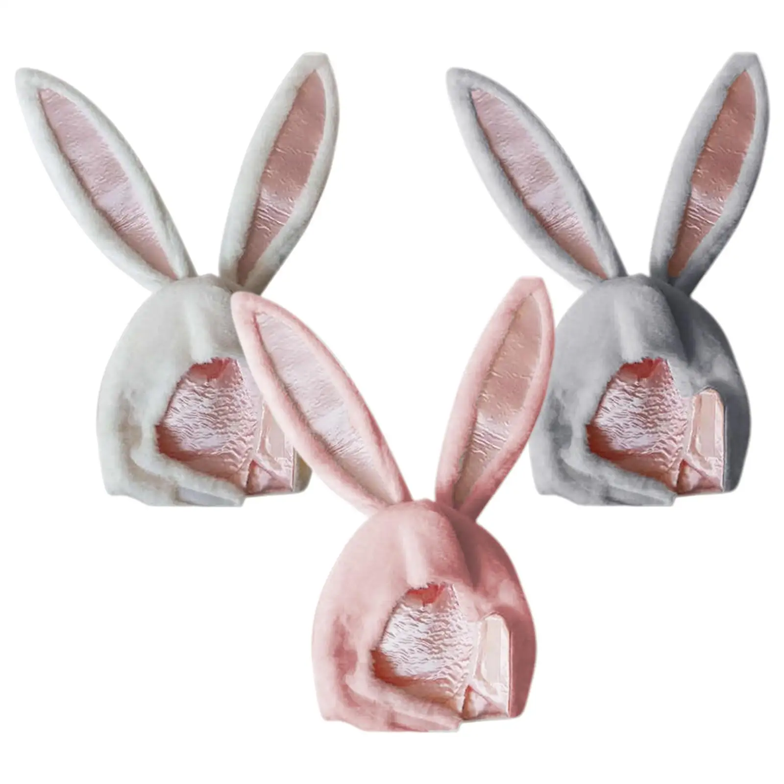 

Soft Bunny Ears Hat Kids Adult Costume Head Warmer Funny Headdress for Cosplay Christmas Fancy Dress Party Halloween