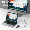 MZX 6 in 1 Docking Station 1000Mbps RJ45 Ethernet USB 3.0 Hub Type C 4K HDMI-Compatible 3 0 Concentrator Adapter Splitter Dock 2