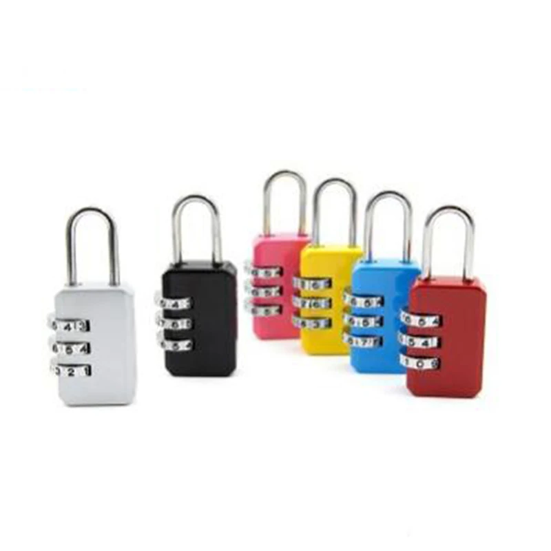 Mini Padlock Security Padlock Travel Padlock Luggage Padlock Digit Combination Lock Combination Lock 3 Digit Number Combination Pad Lock Outdoor Waterproof Suitcase Luggage Security Coded Zinc Alloy Code