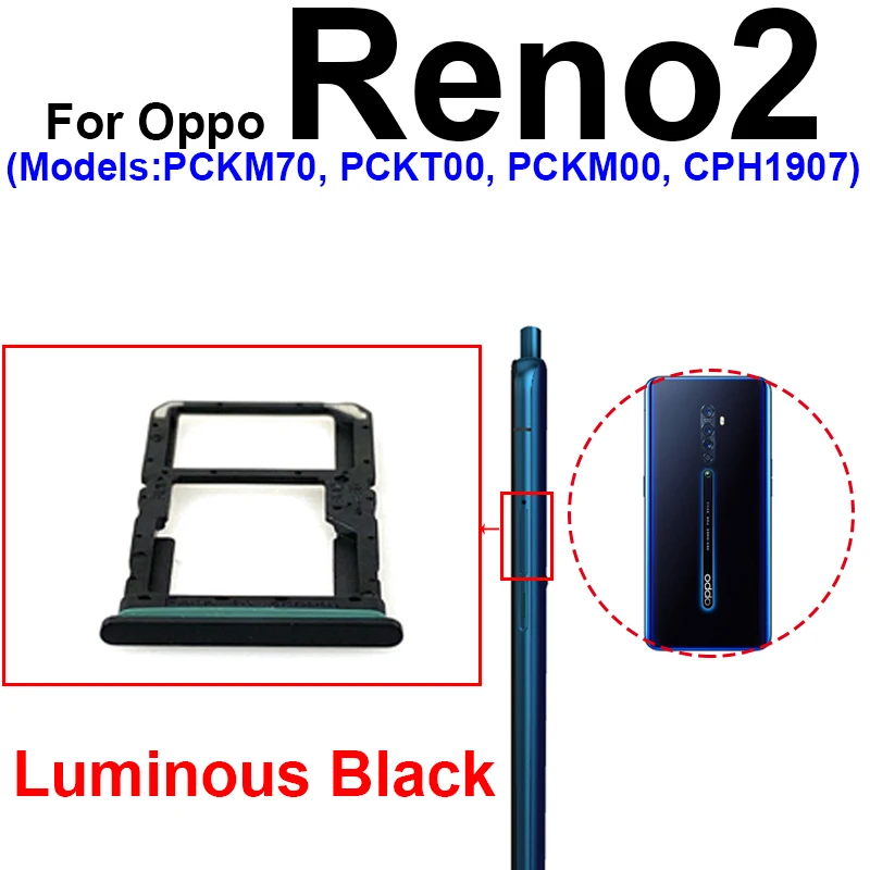 SIM Card Tray For OPPO Reno 2 Reno 2F Reno Z Reno 2Z SIM Card