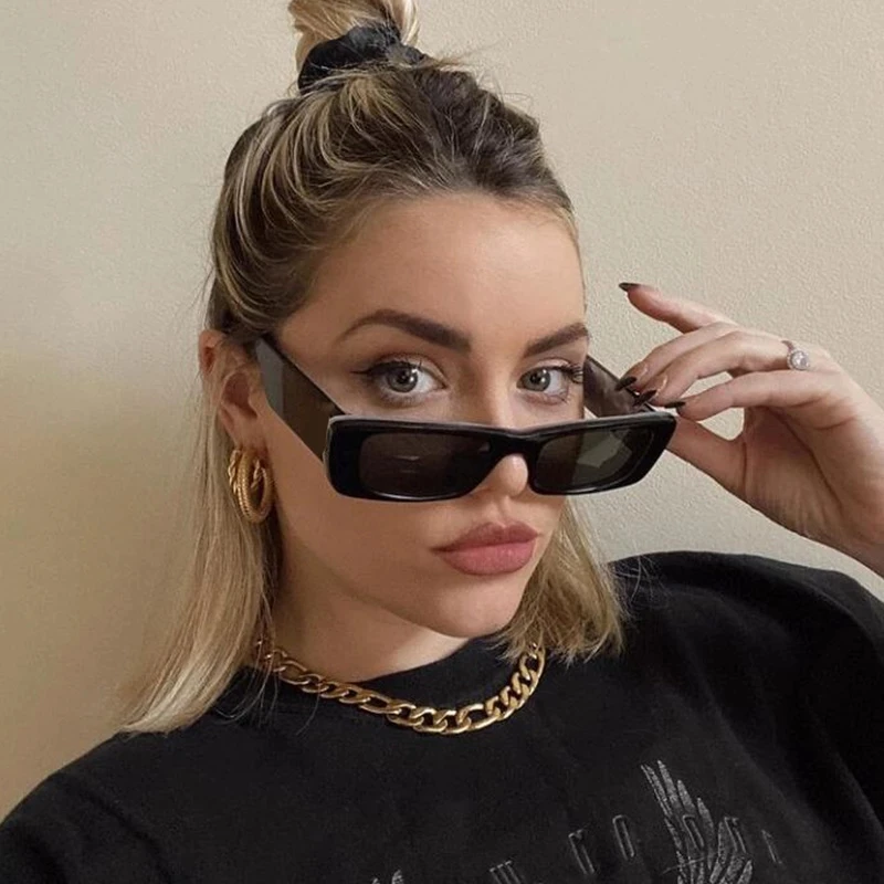 

RBRARE Vintage Rectangle Women Sunglasses 2022 Luxury Brand Designer Sun Glasses for Women Small Frame Square Women Gafas De Sol