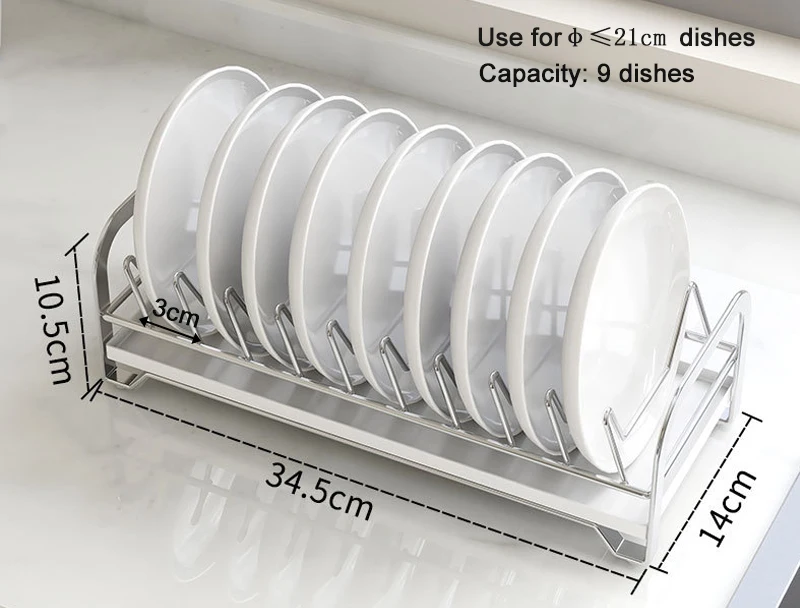 MR.SIGA Escurridor de platos para encimera de cocina, escurridor de platos  compacto con escurridor, soporte para utensilios y estante para tazas