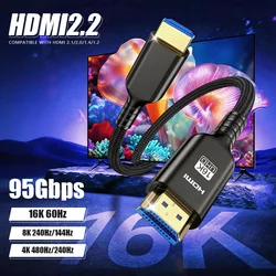 Ultra High - Speed 16K HDMI Fiber Cable with Dynamic HDR and eARC, 96Gbps Bandwidth - 3m (Black)