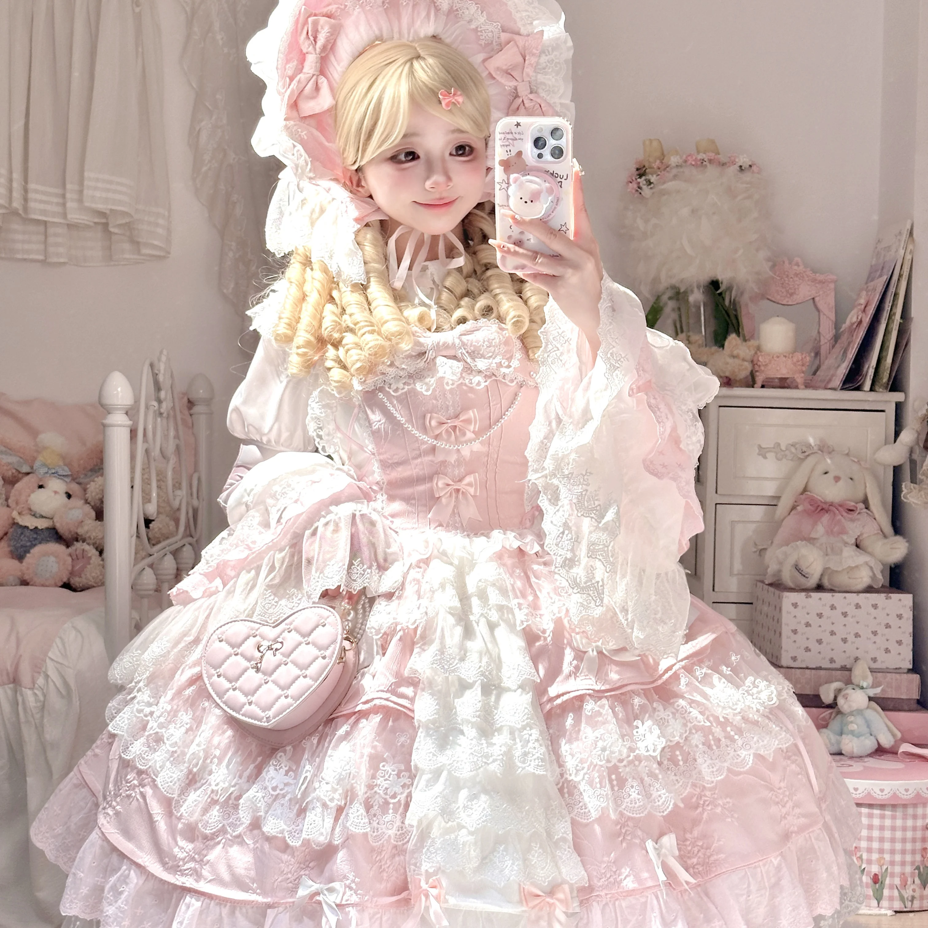 chinese dress ladies Serene Hill Pink Luxury Wedding Dresses Gowns 2025 Embroidery Lace Up Bridal Dresses HM66590 Custom Made Pink / 8