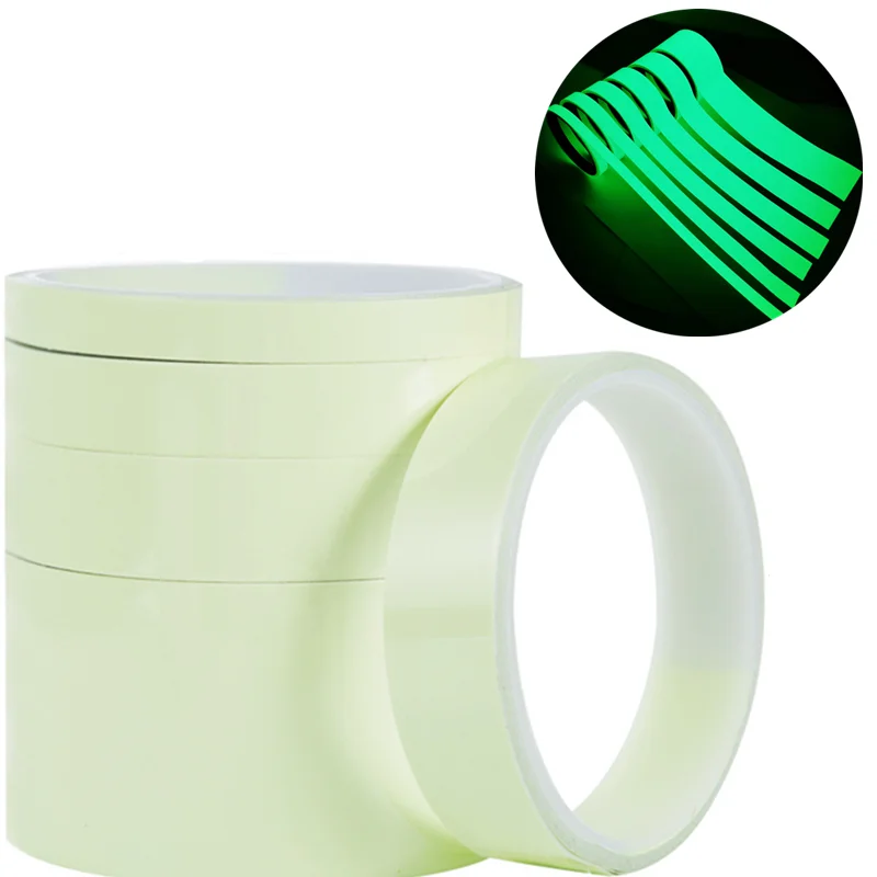 3m/5m Luminous Tape Dark Green Self-adhesive Tape Night Vision Glow In Dark Safety Warning Security Stage Home Decoration Tapes Fluorescent Tape Luminous Tape