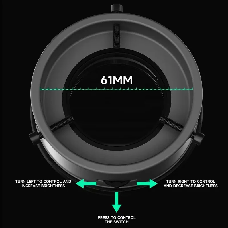 Luowei LW-LS02 64 LED Beads Caliber 61mm Microscope Polarized Ring Light Source Anti Glare LED Microscope Ring Lamp
