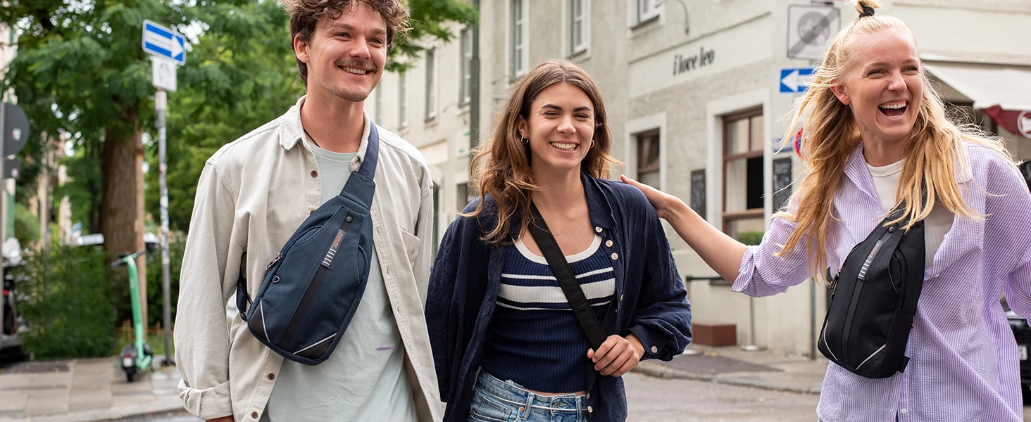 WATERFLY Brusttasche, Umhängetasche, Anti-Diebstahl-Rucksack, kleiner Mehrzweck-Tagesrucksack für Männer und Frauen – Detail 1