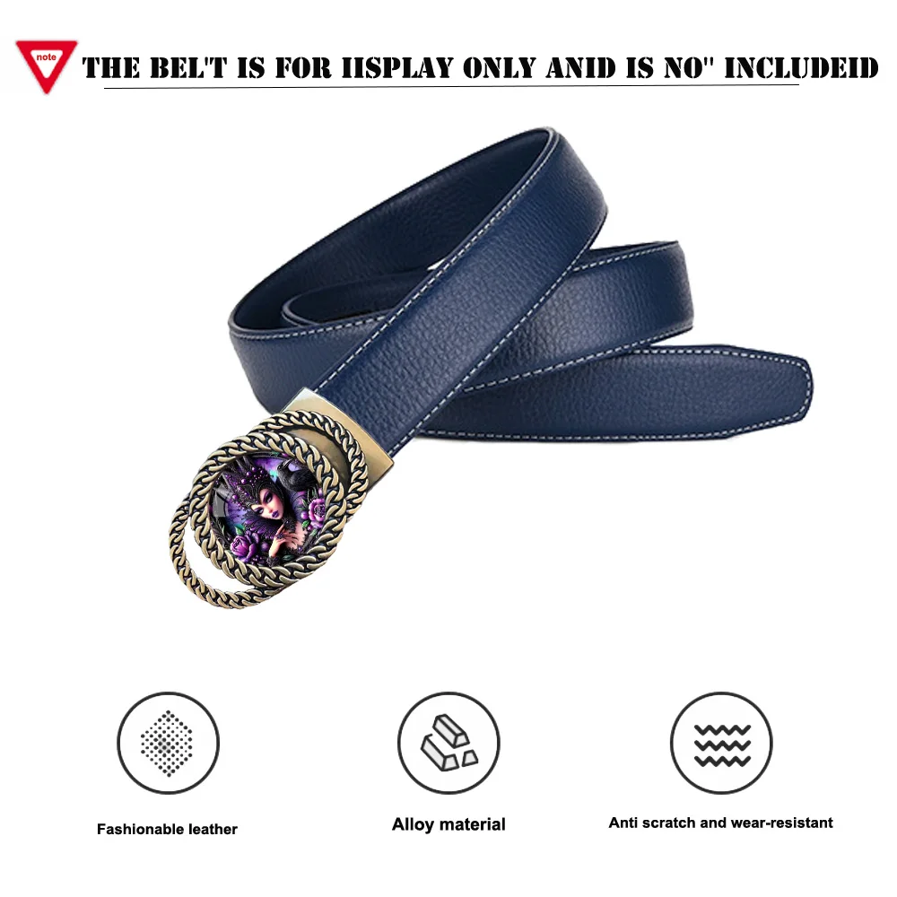 Women and the Crow Automatic Ratchet Belt Buckle-A Unique and Personalized Belt Accessory, the Perfect Gift for Women