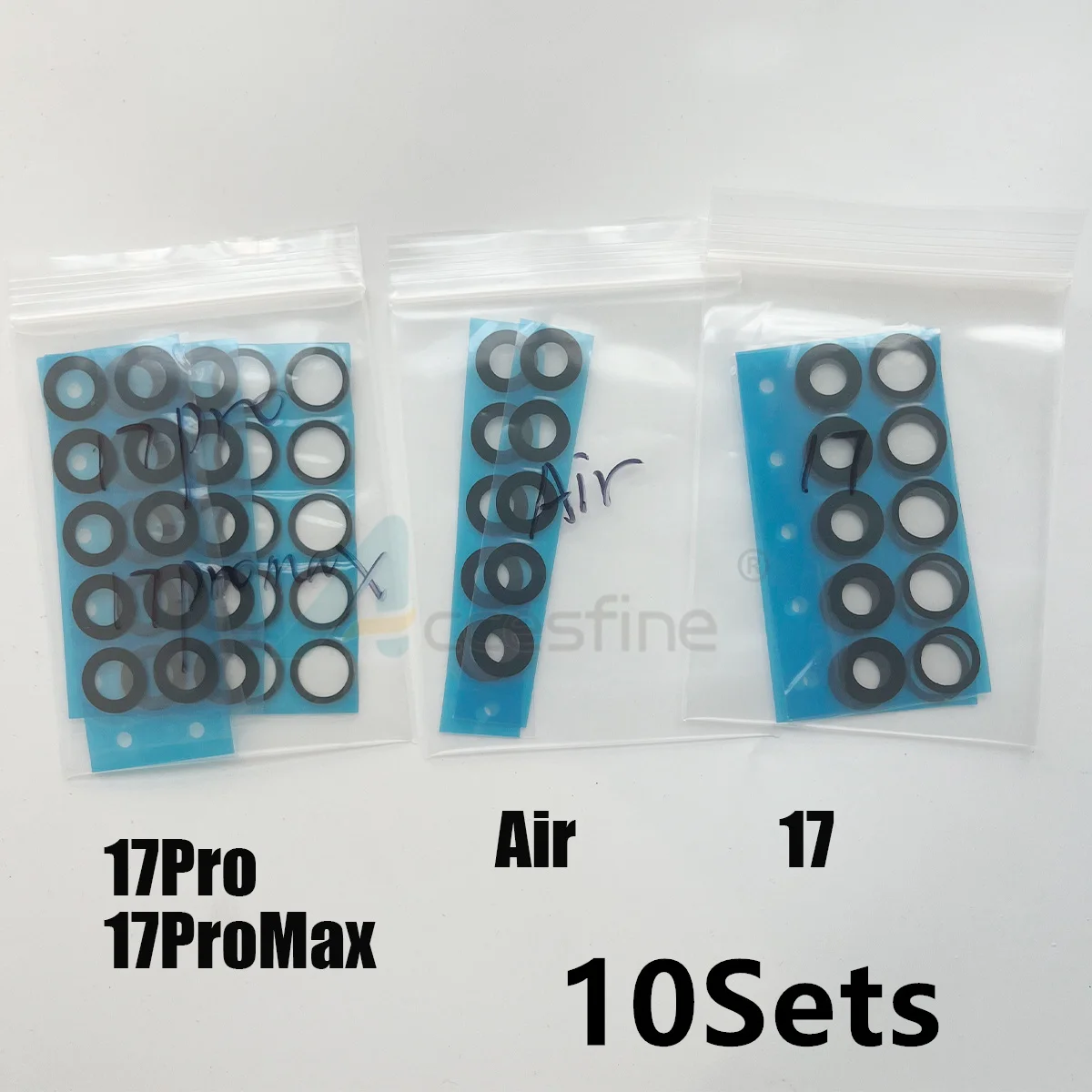 Rear Camera Glass Lens Replacement - 10 Sets for iPhone Air 17 Pro Broken Max