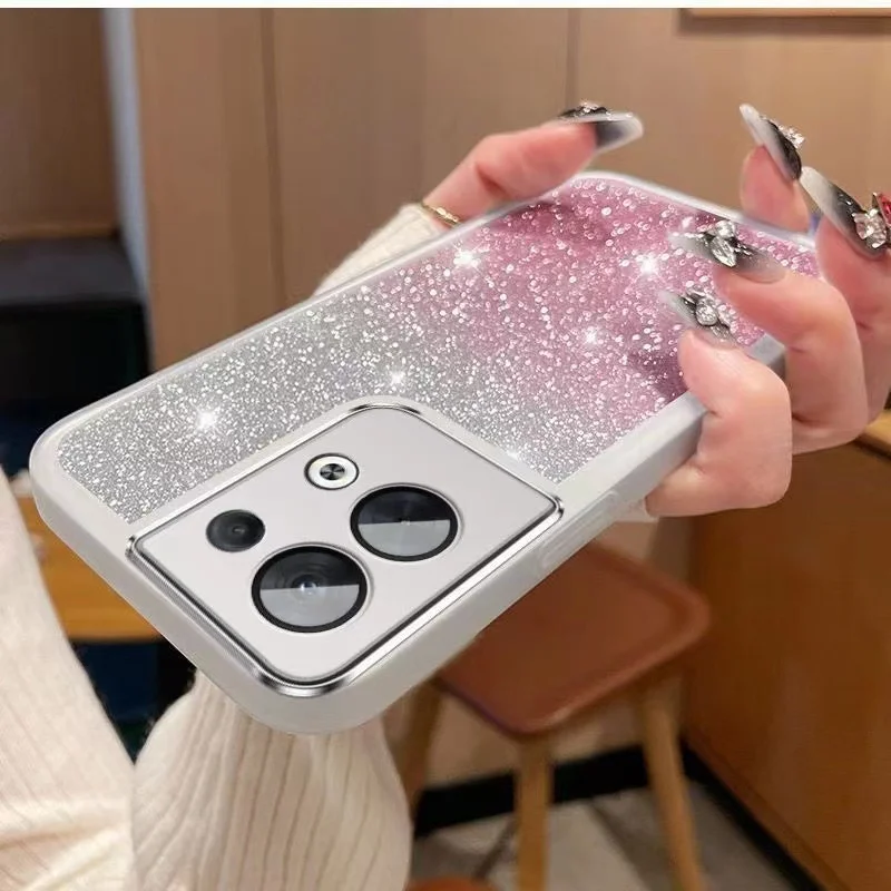 Luxe Glitter Lens Protector Silicone Case