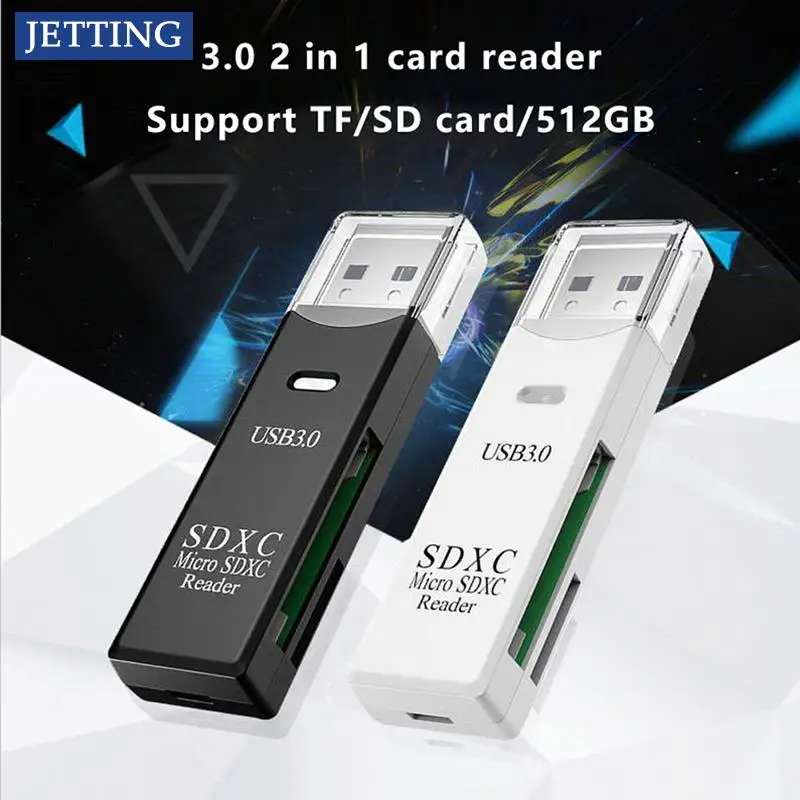 1Pc Usb Card Reader Micro Sd Tf Memory Card Adapter Pc Laptop Extension Converter Lettore Di Schede Per Telefoni Cellulari Rider 2 In 1 Usb 3.0