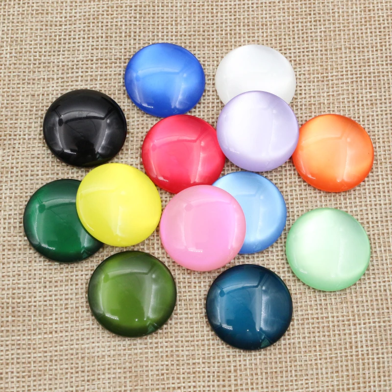 10 teile/los 25mm Mischfarbe Flache Rückseite Harz Cabochon Cameo Fit 25mm Cameo Basis Gewölbtem Schmuck Zubehör Liefert