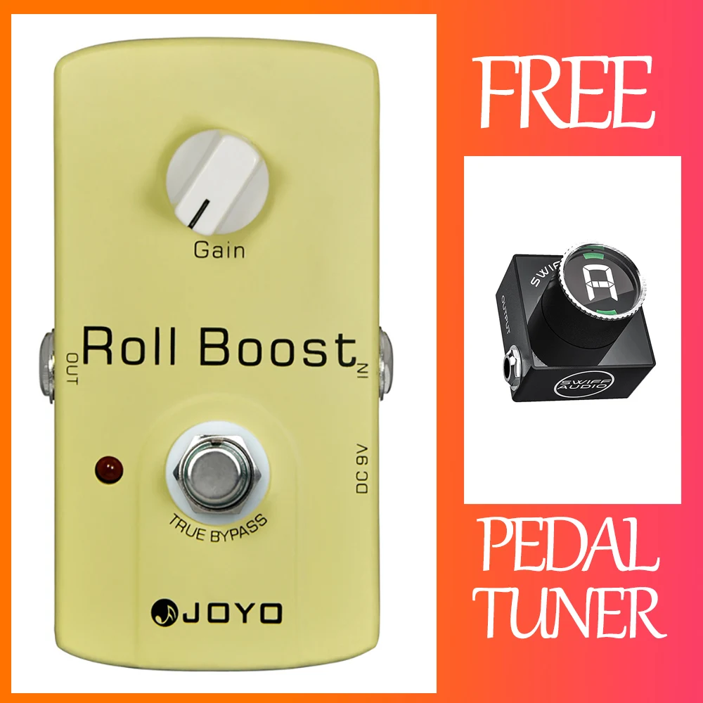 

JOYO Guitar Effect Pedal JF-38 Roll Boost Pedal Classic A Circuit Clean Clear Transparent Boost Effect Electric Guitar Pedal
