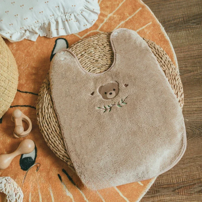 Cartoon Animal Young Kids Bib Big Size Waterproof Washing Face Towel for Toddler Soft Cotton Baby Feeding Bib Burp Clothes