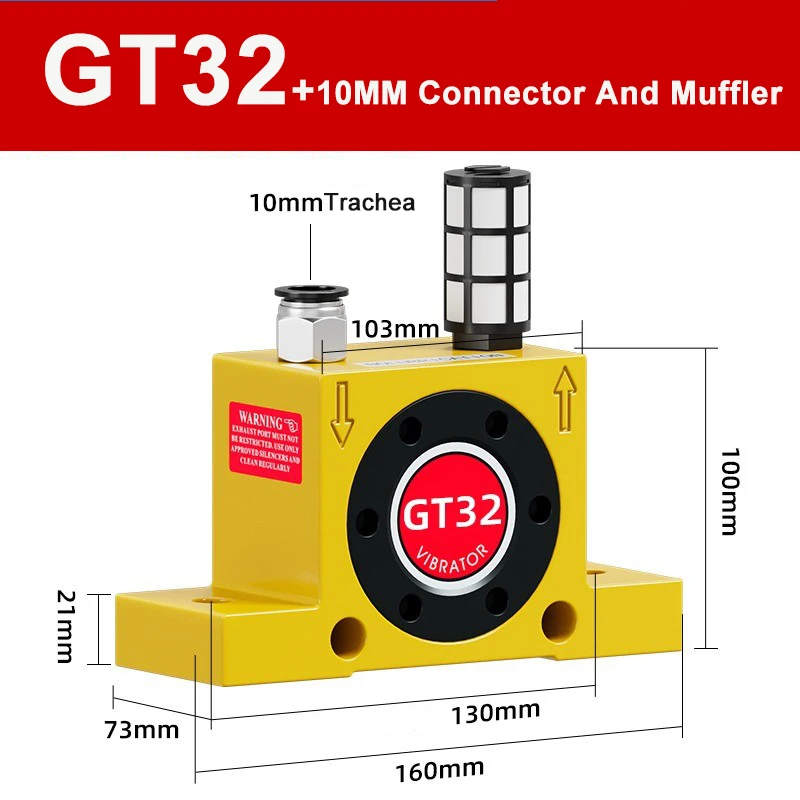 Quality vibrator pneumatic gt 48 for Industrial Applications - Reliable  Performance and Durability GT-8/10/13/16/25 pneumatic vibrator K-08 cylinder powerful oscilla