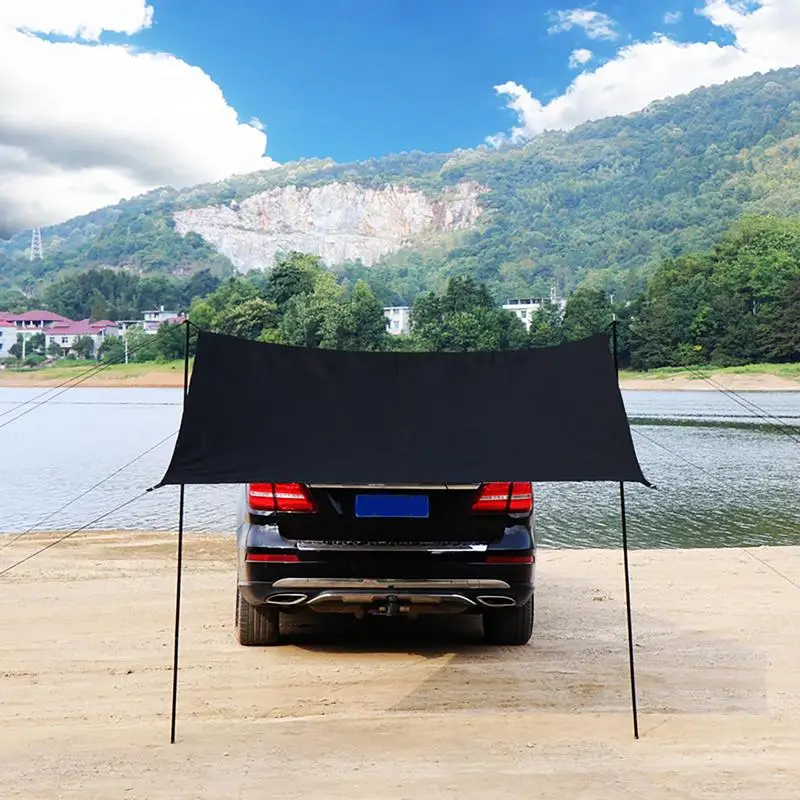 Car Awning Oxford Cloth Car Side Awning Rooftop Camping Sunproof Tent Universal Suv Windproof Camping Gear Tent For