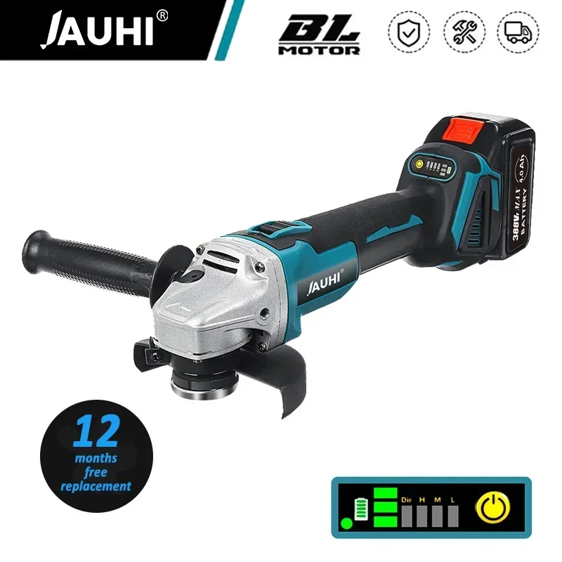 

2000W 125mm 4 Gears Variable Brushless Electric Angle Grinder For Makita 18V Battery Metal Wood Grinding Polishing Cutting Tool