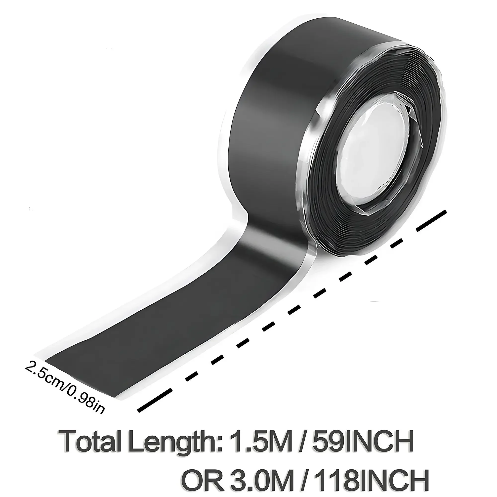 Self-Fusing Waterproof Silicone Repair Tape for Plumbing and Electrical Insulation
