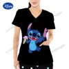 2024 Summer New Cartoon Pattern Double Pocket V-Neck Design Style and Y2k Style for Women T-Shirt Anime T-Shirts Womens Clothes 3