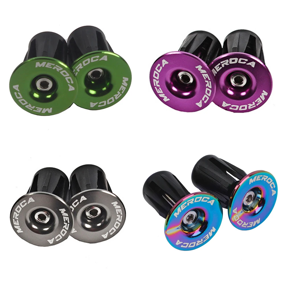 1 Pair Bicycle Grips Handle Bar Ends Cap Aluminium Alloy Mountain Anti