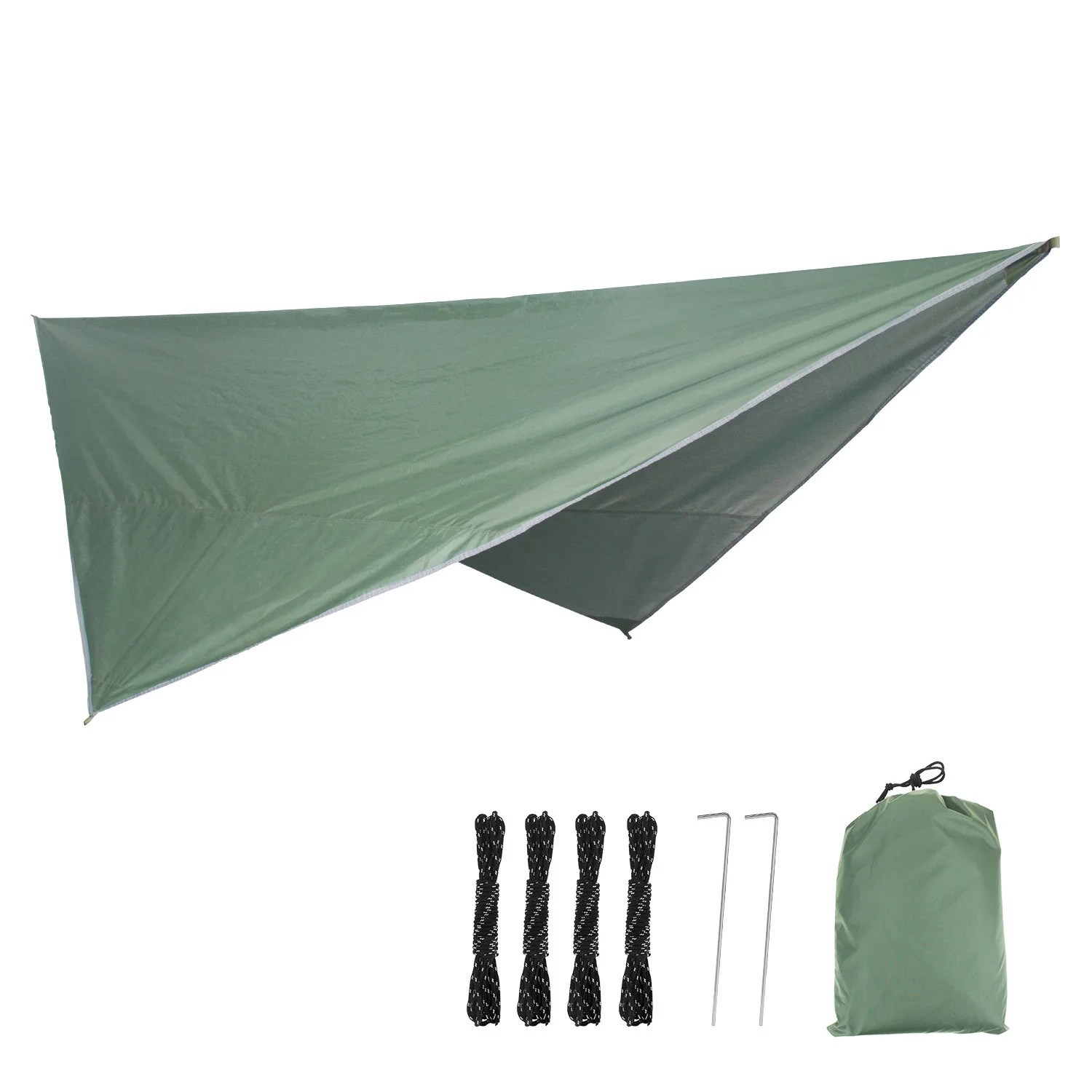 Portable Mosquito Net Nylon Camping Hammock with Waterproof Rain Fly Canopy Tarp  for Outdoor Hanging Bed Sleeping 2