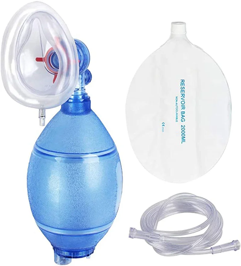 First Aid Manual PVC Adult/Child/Infant Resuscitation Ambu Bags 2000ml/1600ml Reservoir Bag Emergency Self-help Rescue Tool resuscitation ambu bags