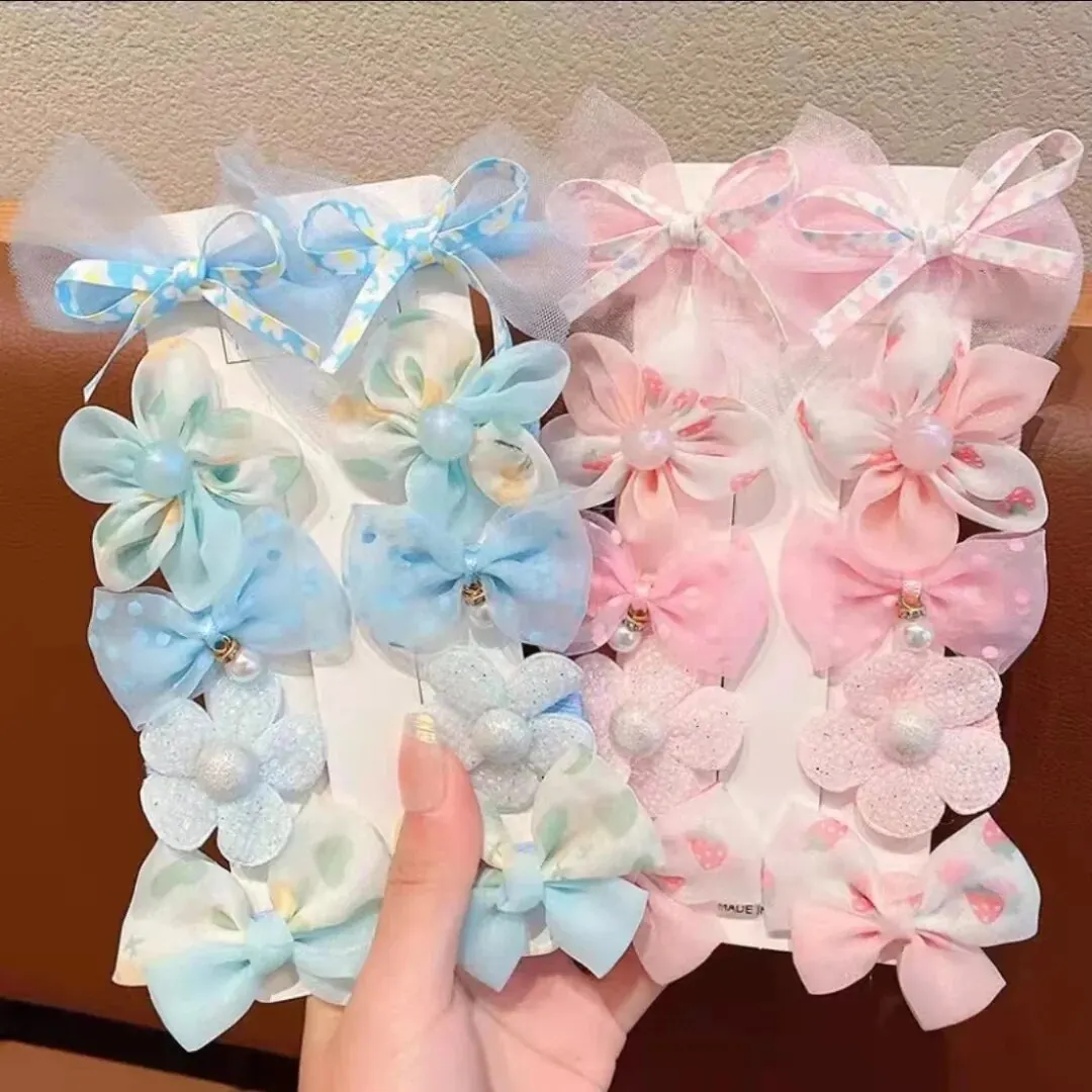 Red - Butterfly Fab Artwork Tik-Tak Hair Clip for Kids (Set of 2) 09