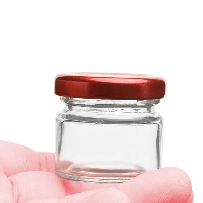 30 Pieces Mini Glass Honey Jars with Covers, 25ml Empty Glass Bottle, Wedding, Birthday Party, Return Gifts Glass Storage Jar 4