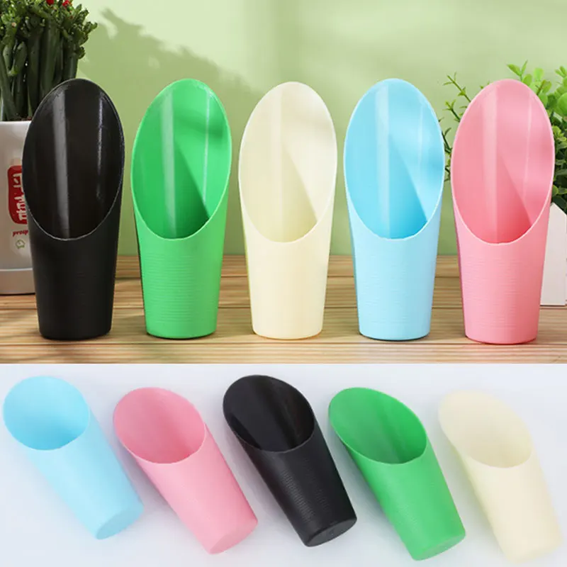 1pc Plastic Bucket Shovel Potted Cultivation Cylinder Mini Succulent Green Plant Soil Spade Shovel Garden Tools