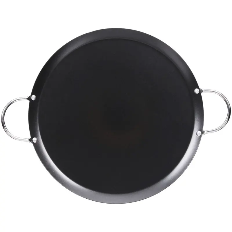 

13 inch Round Nonstick Carbon Steel Round Comal or Grill Pan, Black