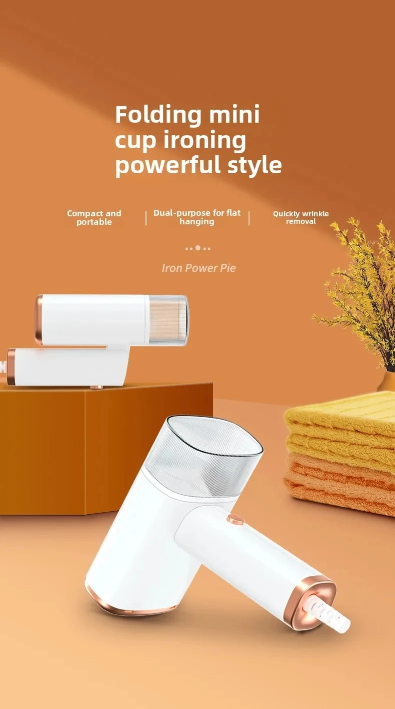 Description Picture 6 of itemHandheld Steam Hanging Iron Foldable Handle 1000W Fast Heating Iron Portable Dormitory Travel Travel Ironing Clothes Steam Brush