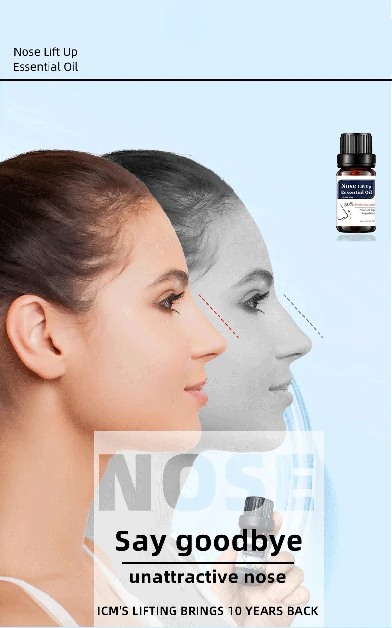 Lift Essential Oil Doğal Bakım İnce Daha Küçük Yukarı Yüksek Artan Burun Düzeltme_voghion.com