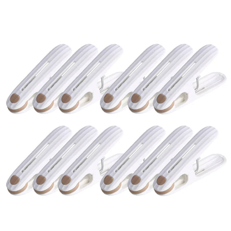 Plastic 12 Non-marking Clip Drying Rack Windproof Fixed Clothes Drying Clip Socks Bed Linen Soft Rubber Non-slip