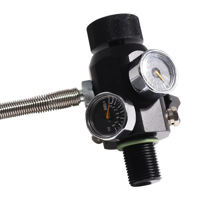 6000Psi 630Bar High Pressure Tank Filling Station Scuba Diving Valve Double Gaug