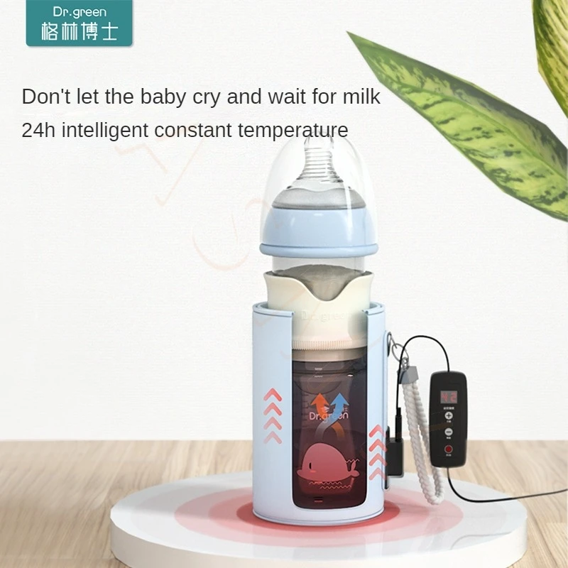 Dr.Green Smart Thermostat Newborn Baby Bottle PPSU 150+240 Combination set Sealed isolation Fast milk filling Removable/Washable 4