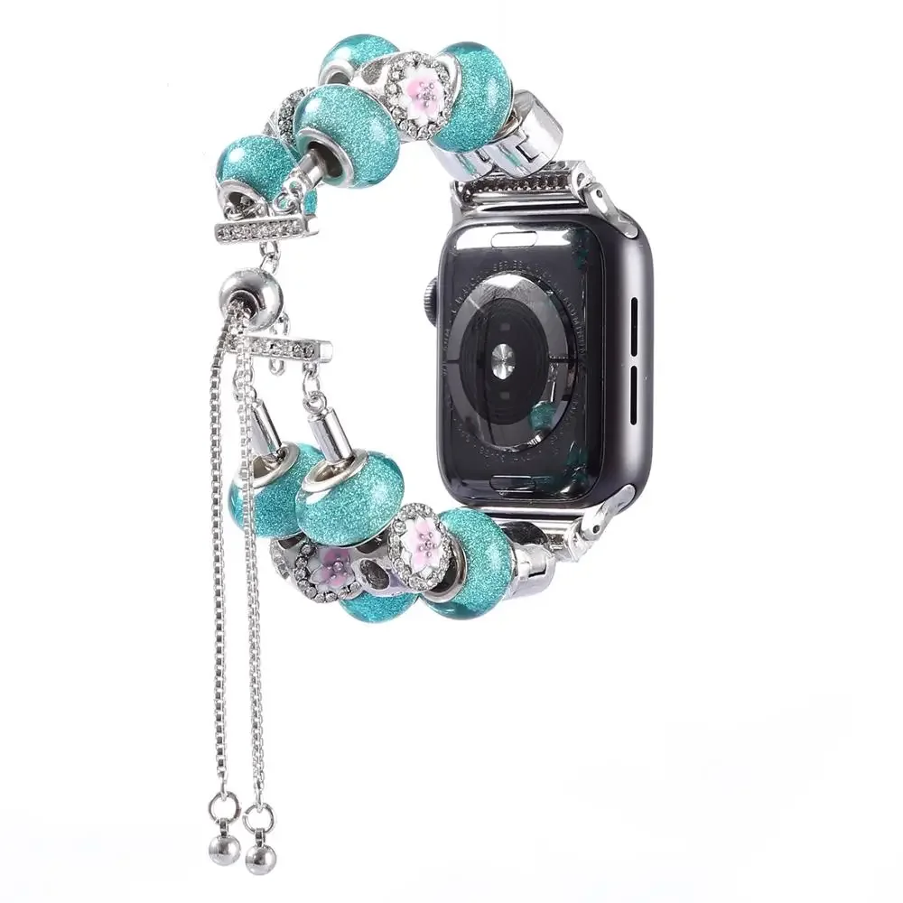 DIY Diamond Strap for Apple Watch Ultra2 9 8 7 6 5 4 SE 45mm 41mm 40mm 44mm Metal Charm Bracelet iWatch Series 38mm 42mm Blet