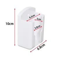 Support de télécommande de climatiseur suspendu ABS, boîte de rangement murale pour télécommande, support mural pour téléphone portable, 1 pièce 5