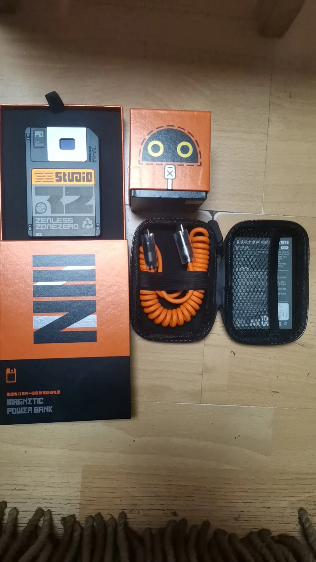 오리지널 ZZZ Zenless Zone Zero Bangboo 스프링 고속 충전 데이터 케이블 미호요 Bangboo 펜던트 키체인용 면인형