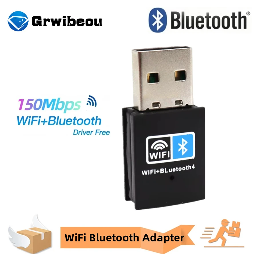 WiFi Bluetooth Wireless Adapter 150Mbps USB 2.0 Adapter 2.4G Bluetooth V4.2 Dongle Network Card RTL8723BU for Desktop Laptop PC wifi adapter bluetooth usb adapter