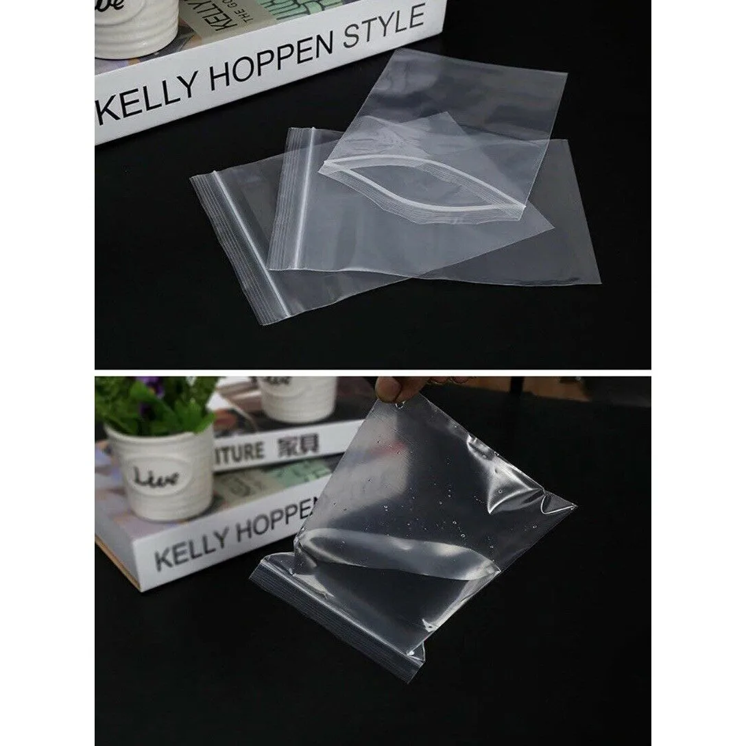 

100pcs Small Clear Bags Plastic Baggies Grip Self Seal Resealable For Kitchen Food Sundries Packing Storage Organize