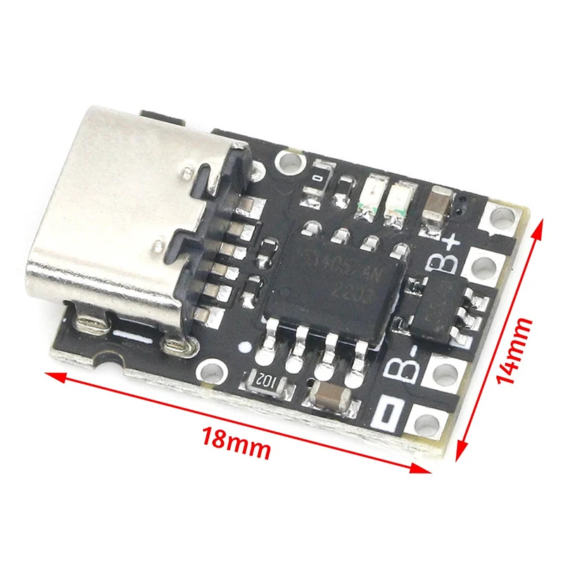 1pc 초소형 리튬 배터리 충전 보드 1A 3.7V4.2V 충전기 모듈 유형-C 보호 보드 포함