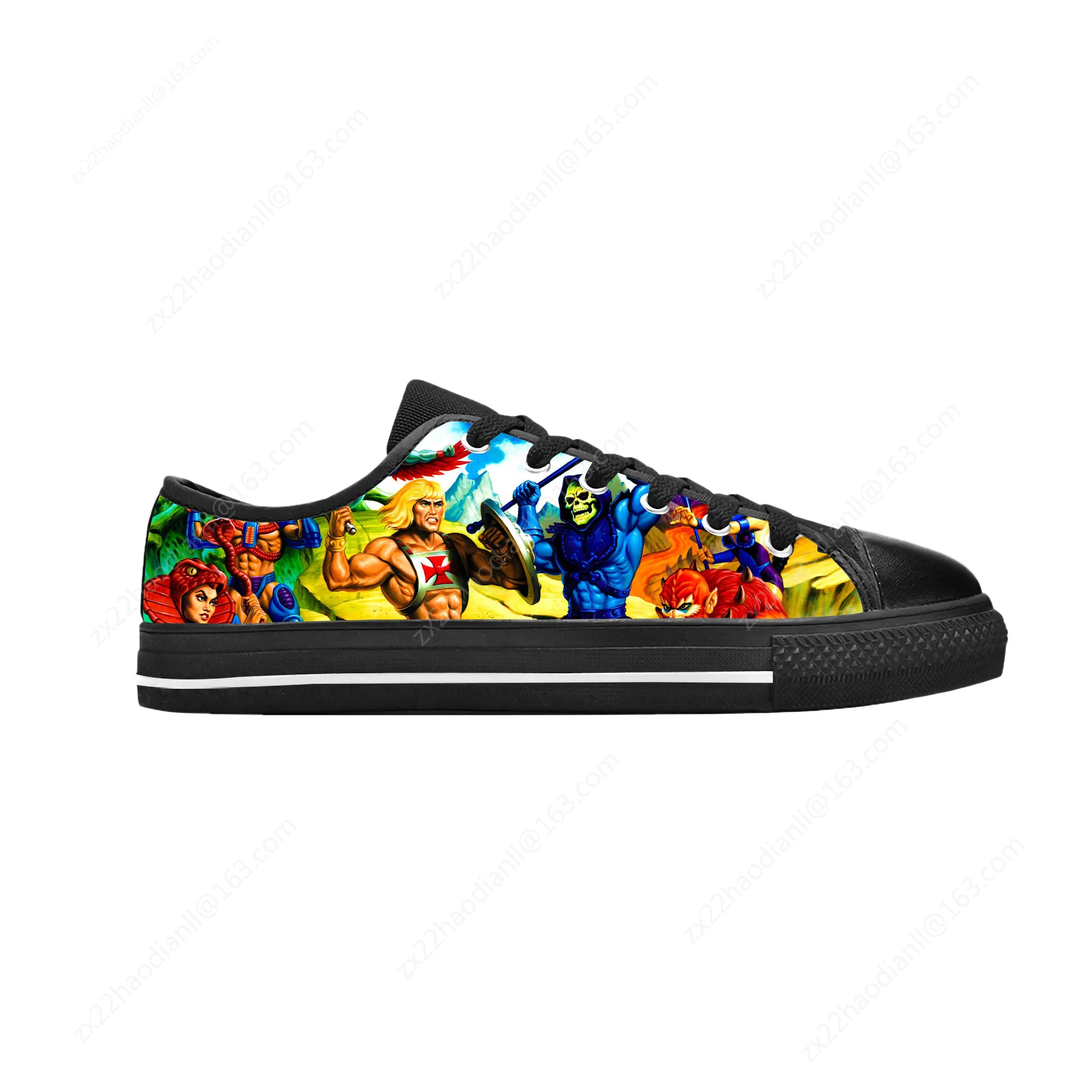 Hot He-Man He Man Masters Of The Universe Skeletor Casual Cloth Shoes Low Top Comfortable Breathable 3D Print Men Women Sneakers