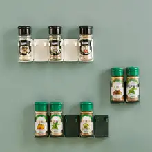 

5Pcs/Set Lightweight 2 Colors Easy Installation Buckle Self-adhesive Seasoning Can Rack Spice Jar Rack for Kitchen