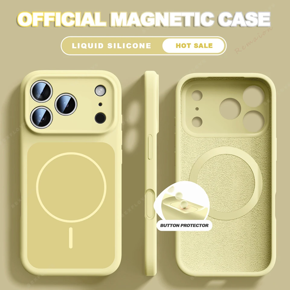 ตัวเลือกสินค้า เคสแม่เหล็กซิลิโคนเหลว iPhone 17/16/15 Pro Max พร้อม Magsafe